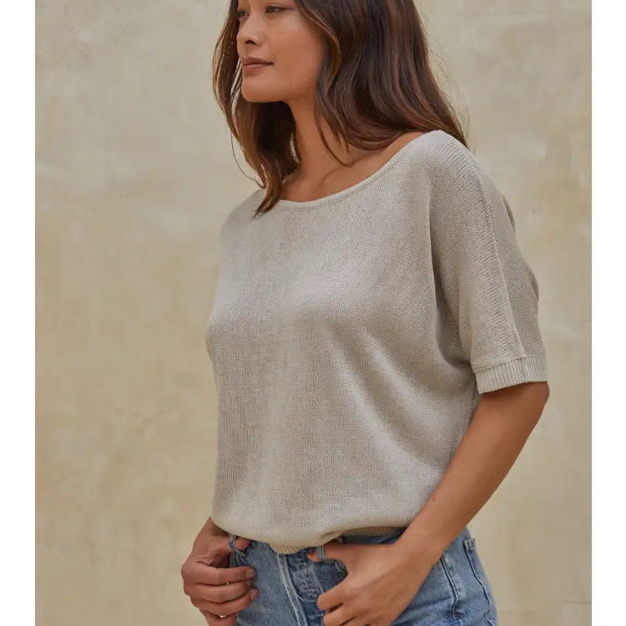 Only Me Sweater Top - Ash Grey