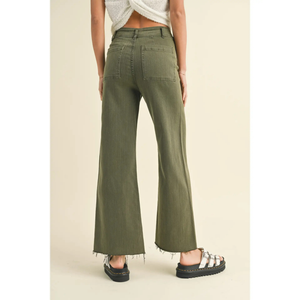 Straight Wide Leg Denim Pant
