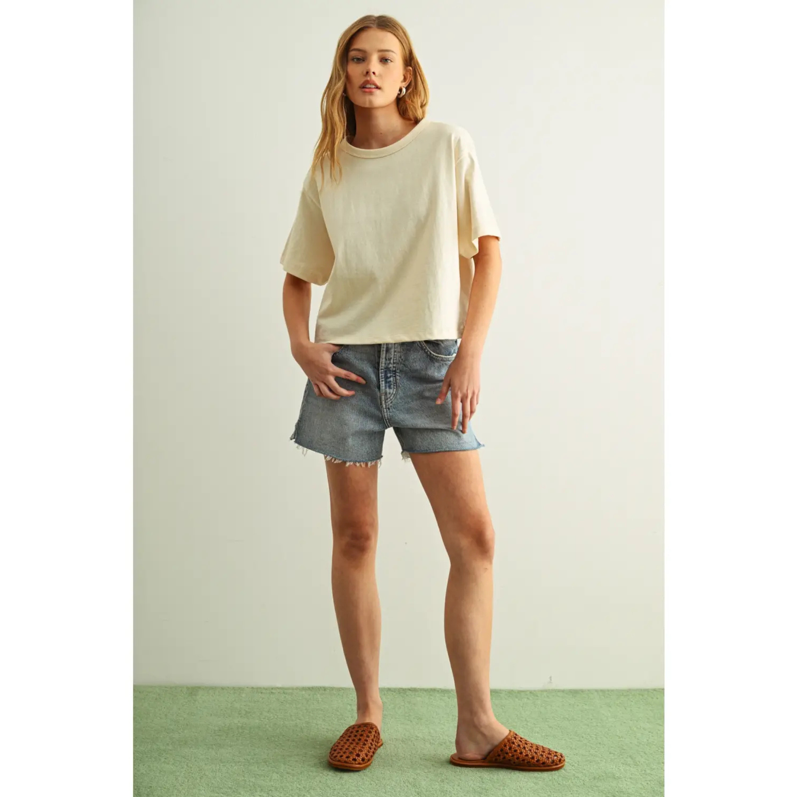 Short Sleeve Linen Top