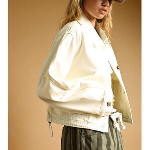 Long Sleeve Cotton Jacket with Adjust Cuff