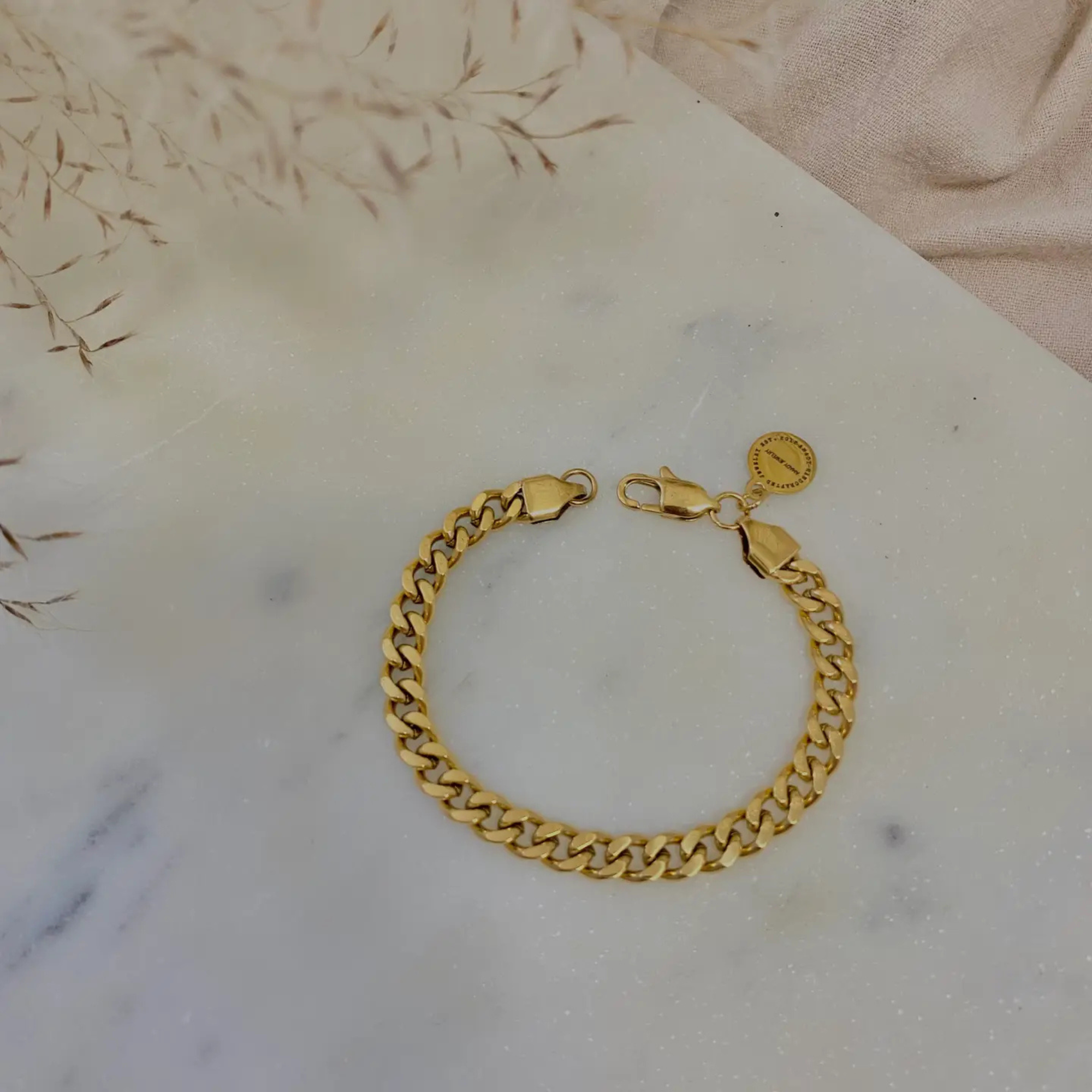 Cuban Chain Bracelet Gold Filled 18k