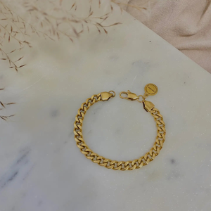 Cuban Chain Bracelet Gold Filled 18k