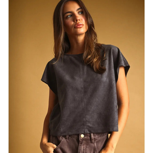Suede Crop Top