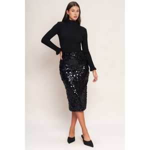 Sequin Midi Skirt