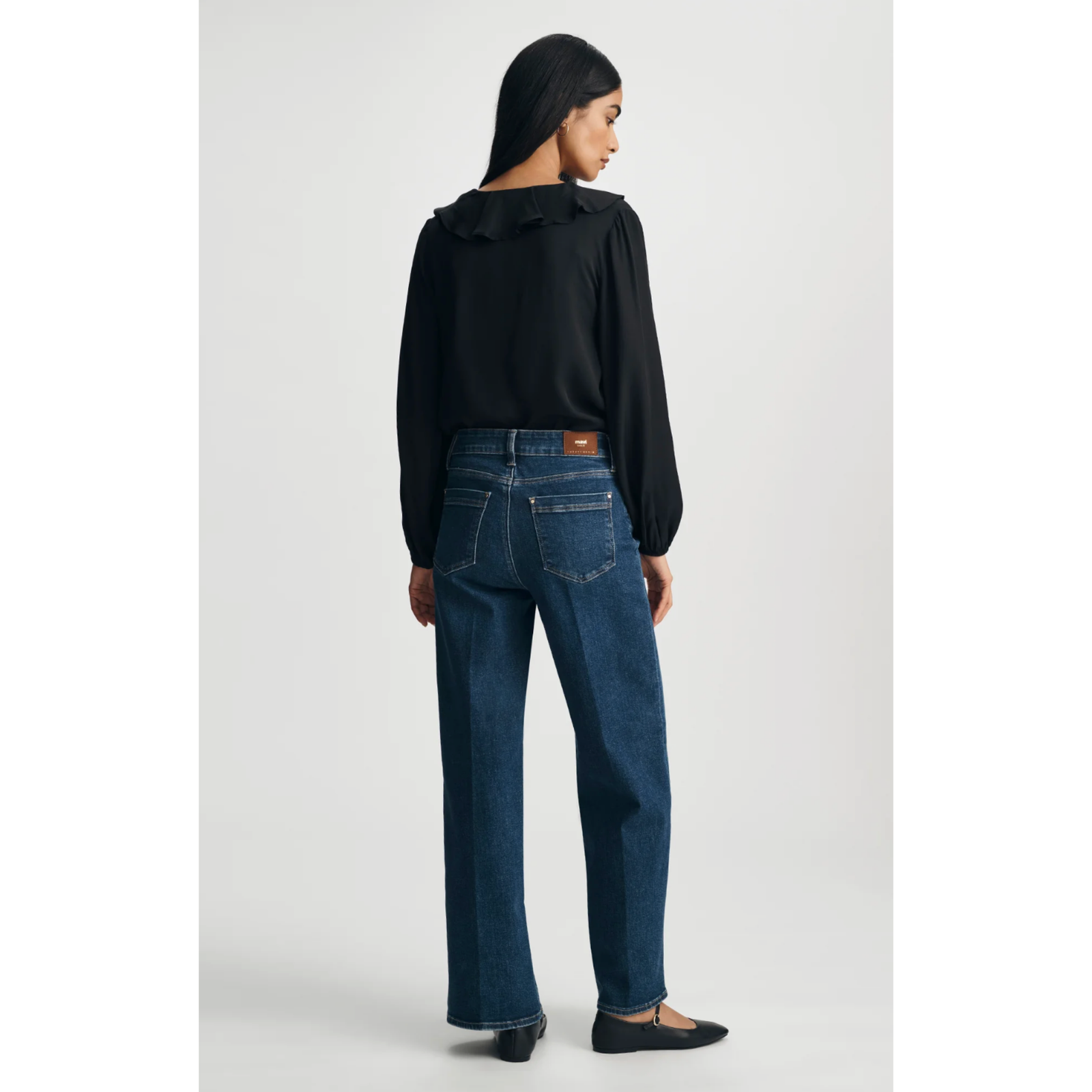 Paloma Mid Rise Dark Brushed Premium Denim
