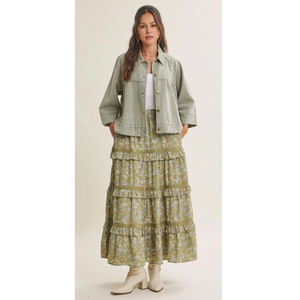 Seasonless Mineral-Washed Cotton Twill Utility Jacket