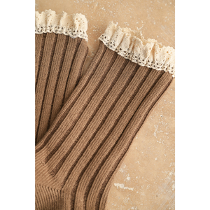 Crochet Trim Socks