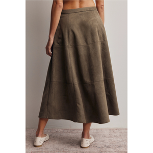 A line Suede Skirt