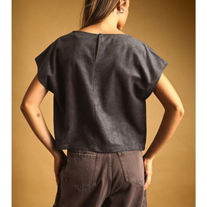 Suede Crop Top