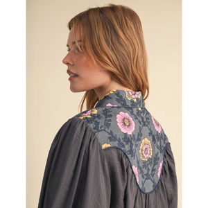 Wild Floral Contract Long Sleeve Button Up