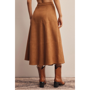 A line Suede Skirt