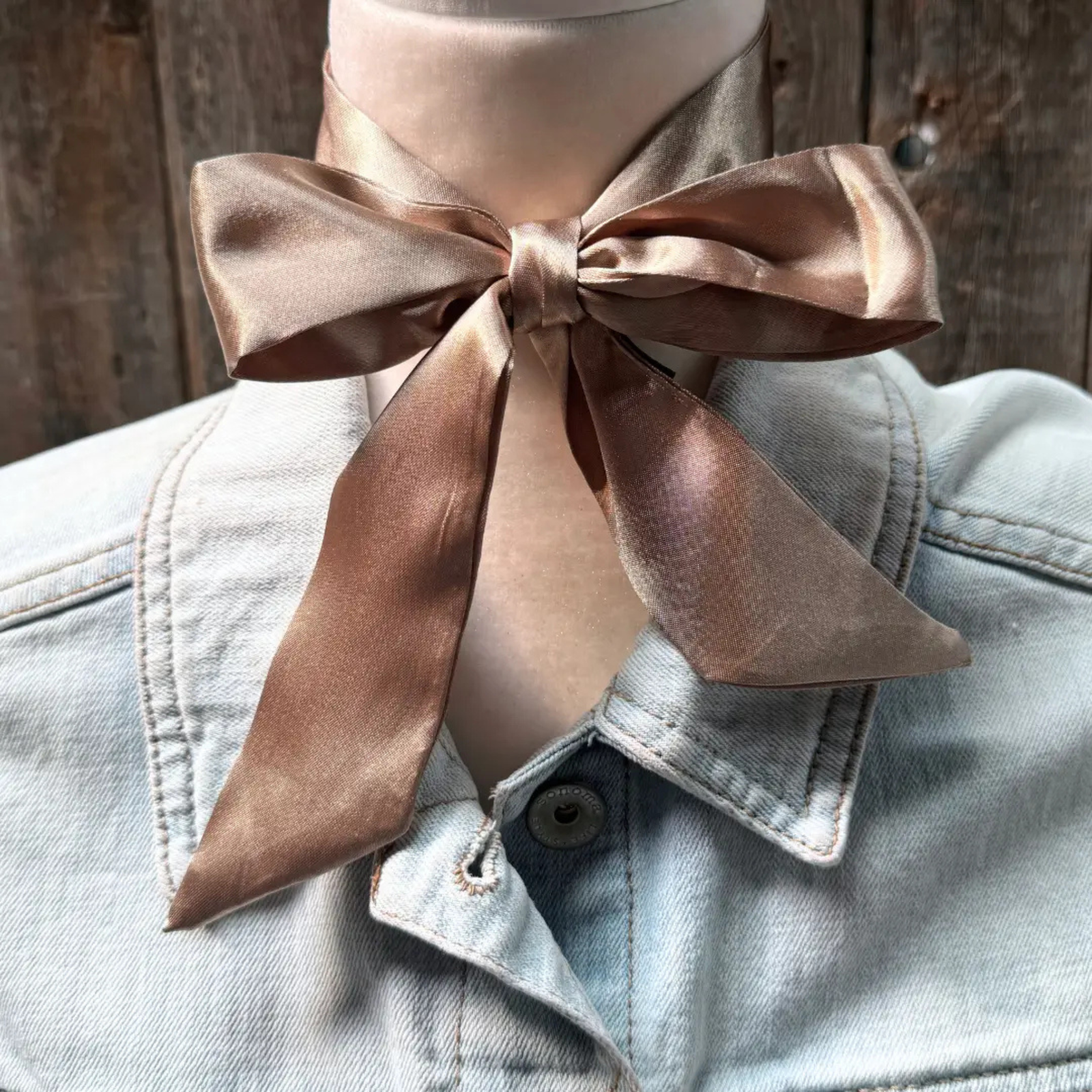 Tan Western Skinny Cowgirl Necktie