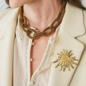 Jenna Chain Link Beaded Necklace
