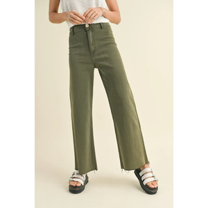 Straight Wide Leg Denim Pant