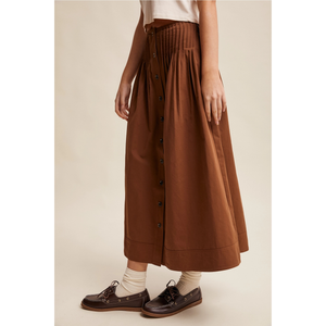 Front Pleated Waist Maxi