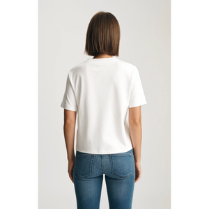 AUDREY INTERLOCK CREW NECK T-SHIRT White