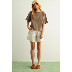 Short Sleeve Linen Top