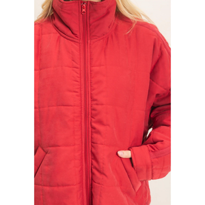 Quilted High Collar Jacket