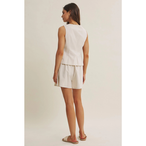 European Summer  Cotton Linen Vest