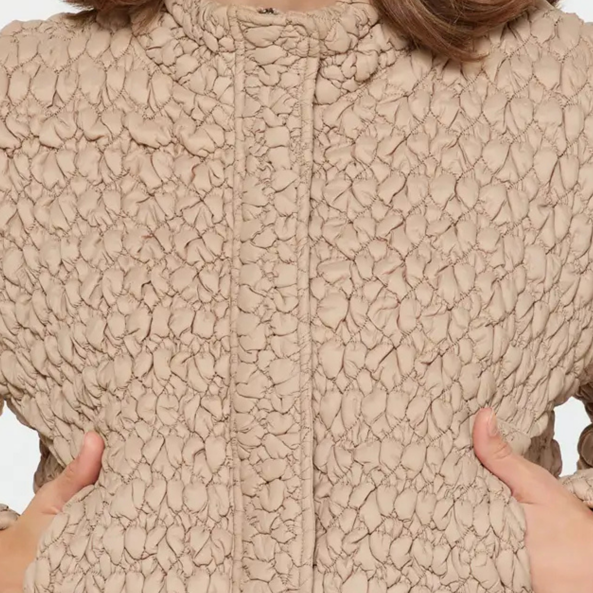 Cropped Quilted Vest