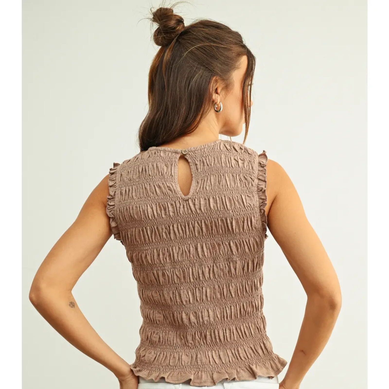 Sleeveless with All Over Smocking Top
