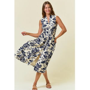 Paisley V-Neck Midi