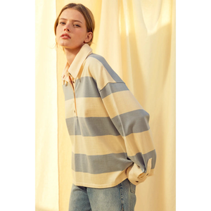 Long Sleeve Wide Panel Strip Shirt