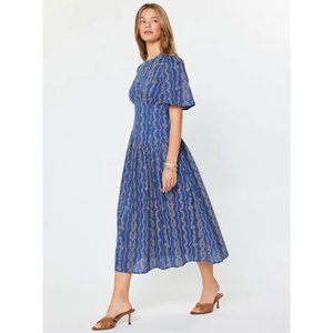 Embroidered Half Sleeve Maxi Dress