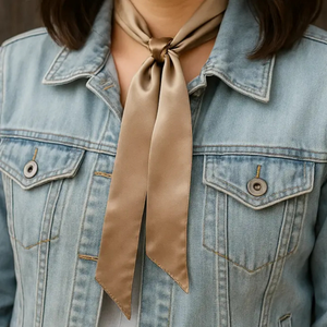 Tan Western Skinny Cowgirl Necktie