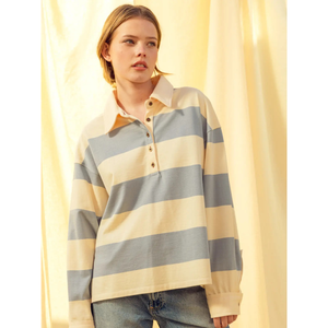 Long Sleeve Wide Panel Strip Shirt