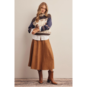 A line Suede Skirt