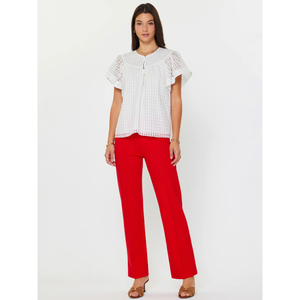 Gingham Check Short Sleeve Blouses