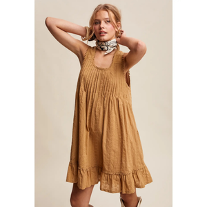 Pintuck Mini Dress