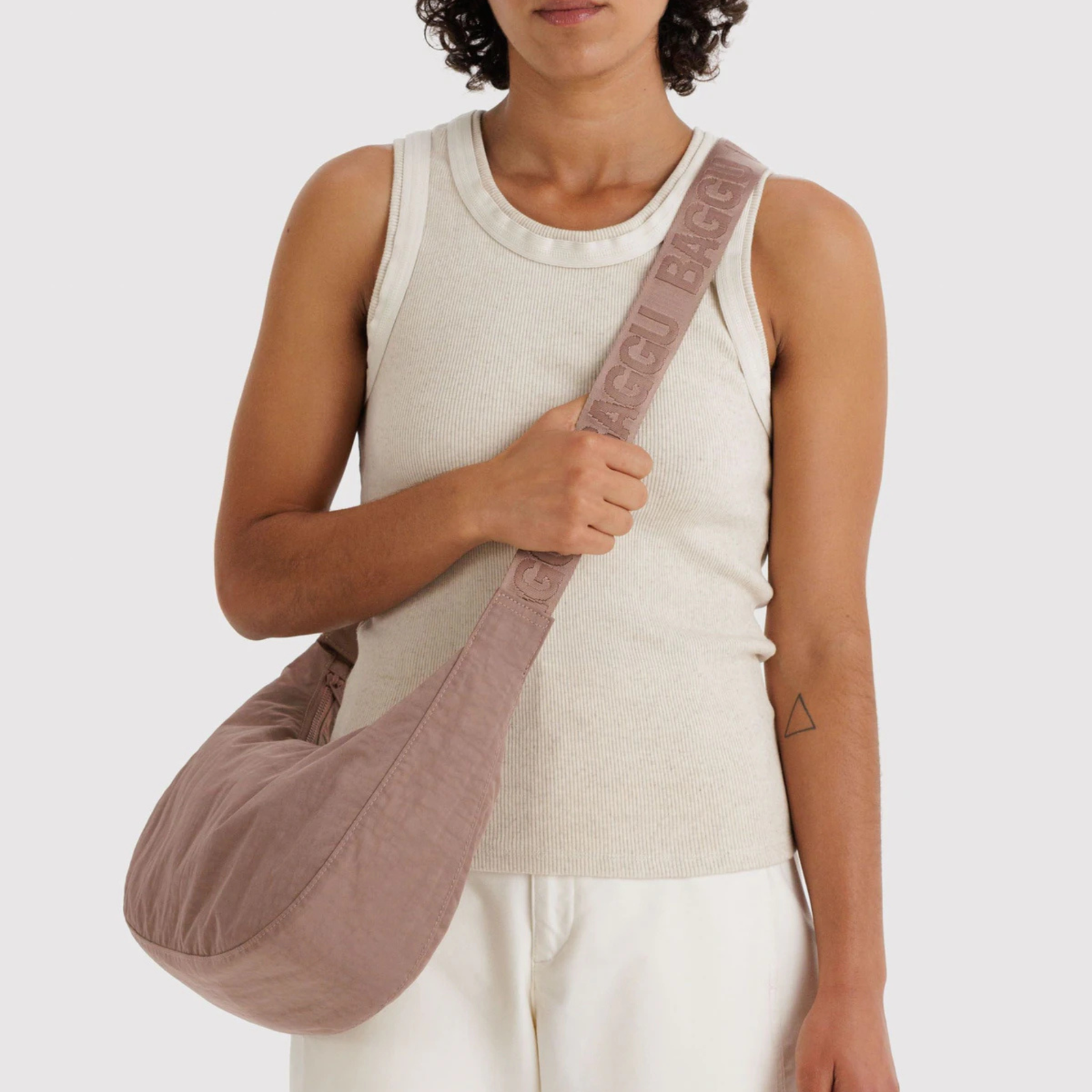 Medium Nylon Crescent Bag