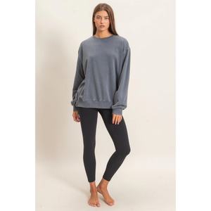 Mineral Wash Crew Neck Sweatshirt