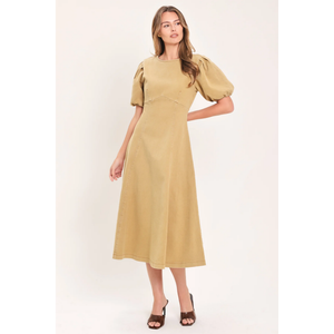 Ochre Cottage Poise Woven Midi Dress