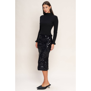 Sequin Midi Skirt