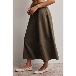 A line Suede Skirt