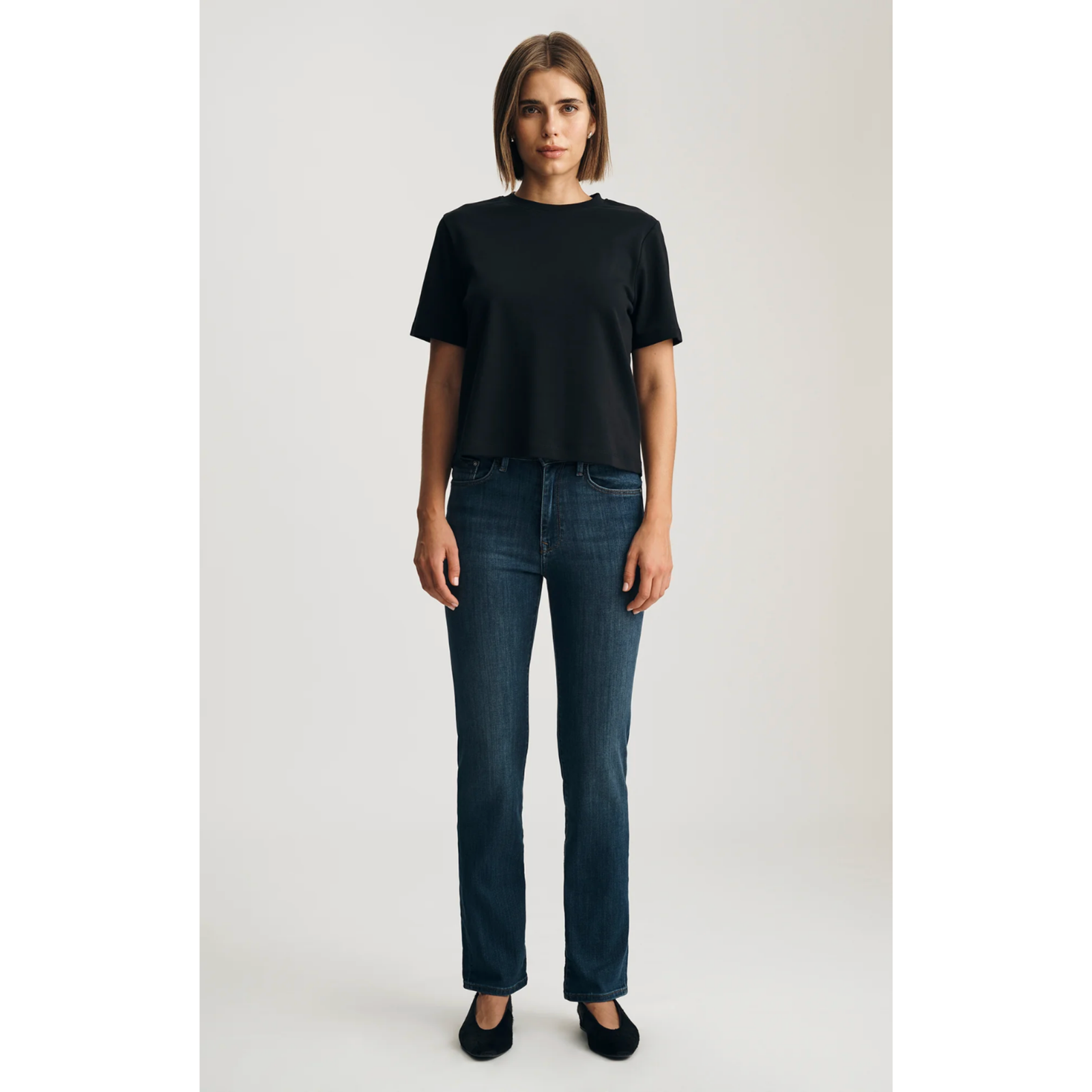 Audrey Interlock Crew Neck T-Shirt Black