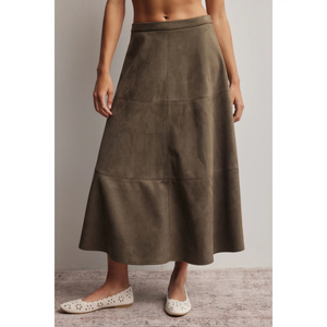 A line Suede Skirt
