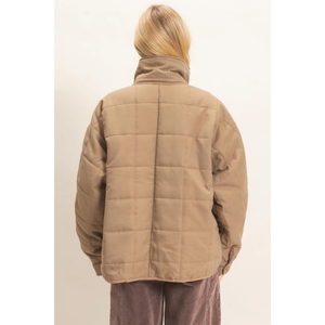 Quilted High Collar Jacket