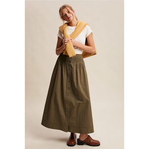 Front Pleated Waist Maxi