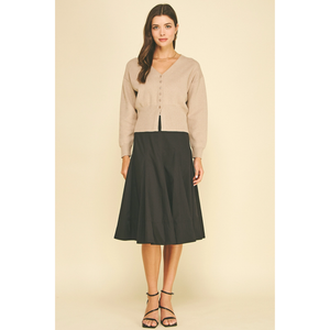 V-Neck Button Down Cardigan
