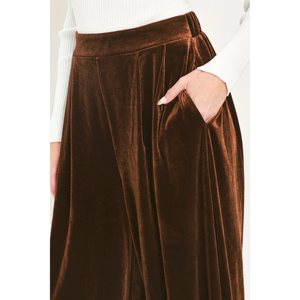 Velvet Cocoa Brown Tailored Pants