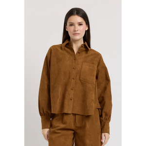yumi suede shirt top