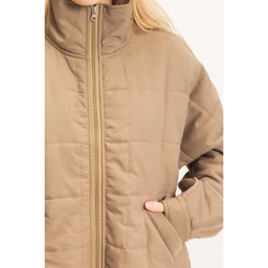 Quilted High Collar Jacket