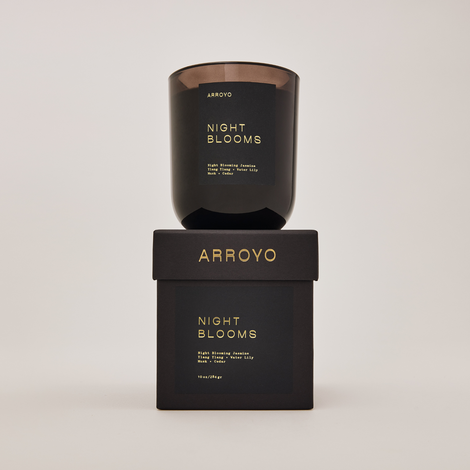 Arroyo Black Glass Candle 10 oz