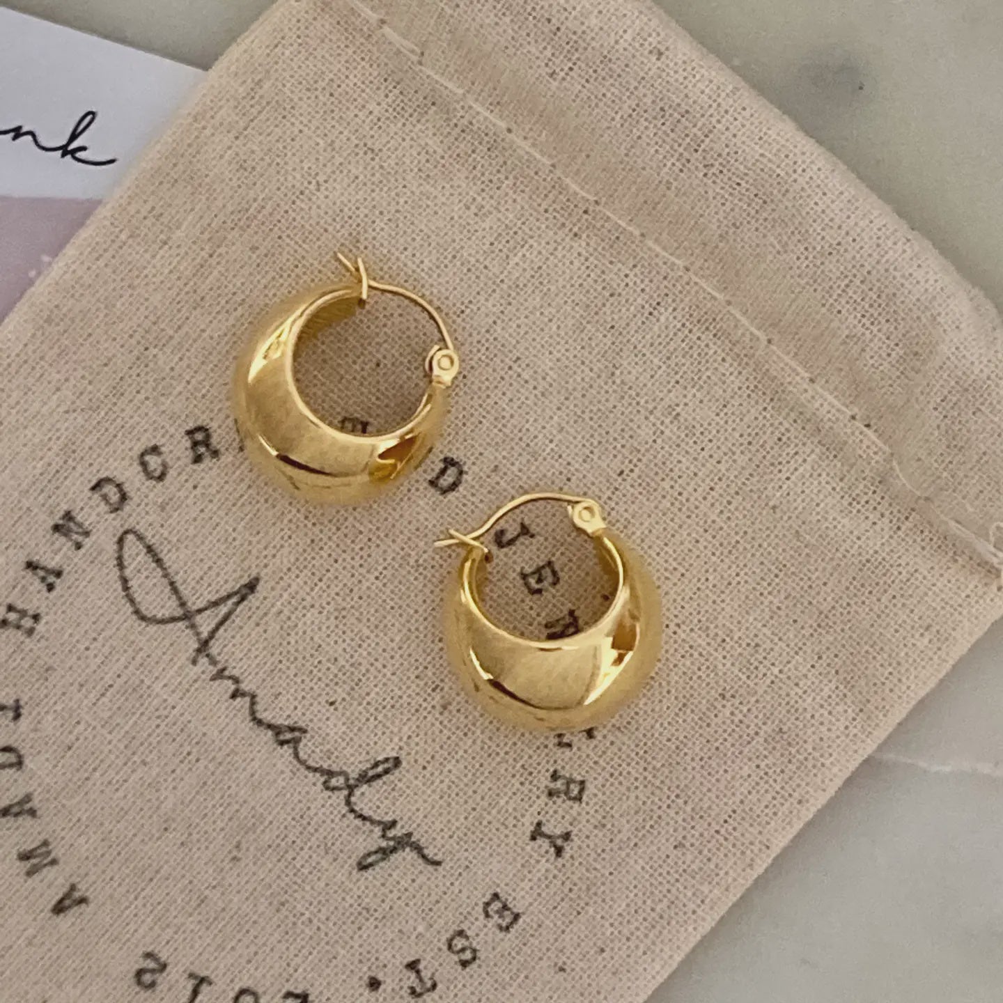 Hoop Earrings 18k Gold Plated
