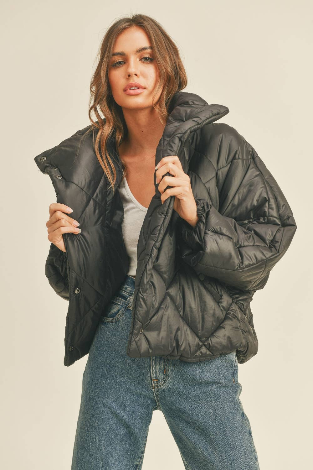Quilted Nylon Puffer Jacket
