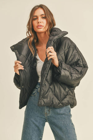 Quilted Nylon Puffer Jacket